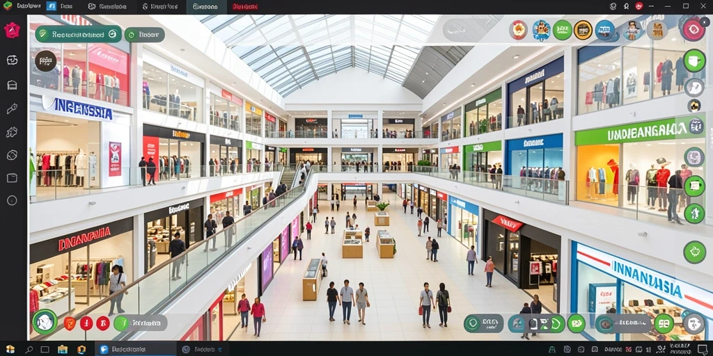 Screenshot menunjukkan antarmuka utama dengan grafis yang menarik.